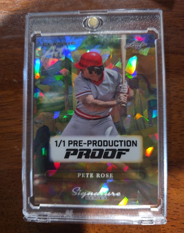 2025 Leaf Classic Art Signature Series 1/1 Pre-Production Proof Pete Rose — front