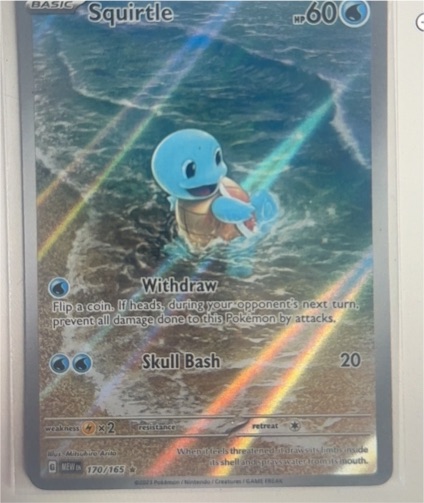 2023 Pokémon Scarlet & Violet 151 #170/165 Squirtle Illustration Rare Holo — front
