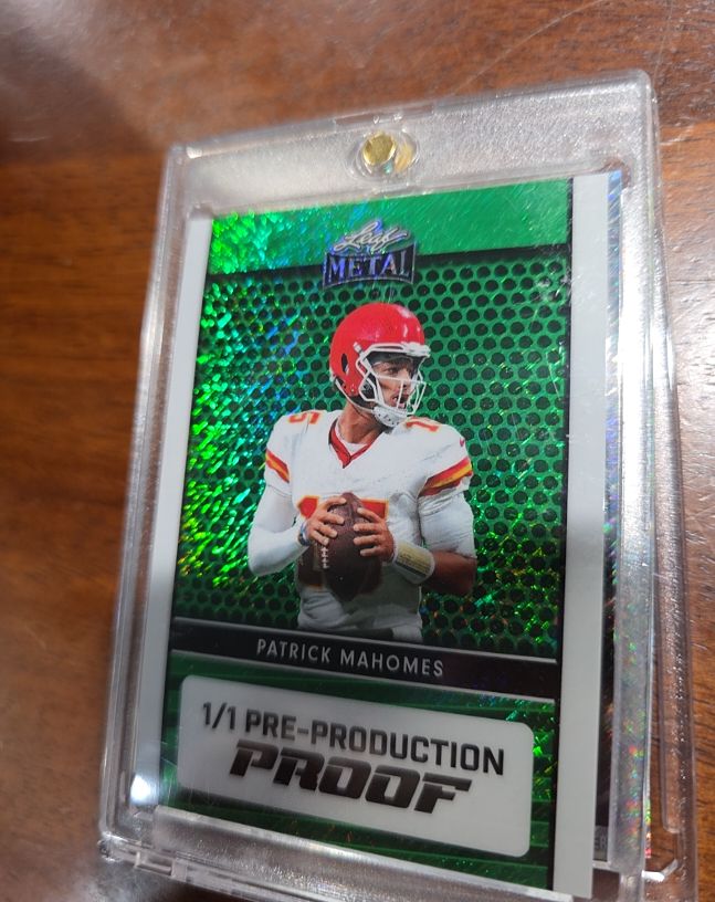 2023 Leaf Metal Patrick Mahomes 1/1 Pre-Production Proof — front