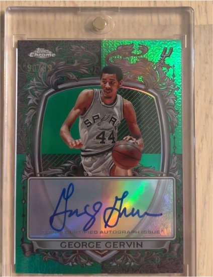 2025-26 Topps Chrome Signature Style Green Refractor #SS-GG George Gervin — front