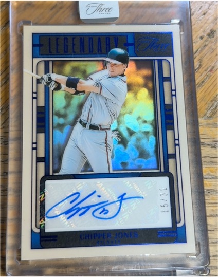 2025 Panini Three and Two Legendary Signatures #Chipper Jones — front