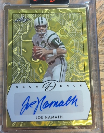 2024 Leaf Decadence Joe Namath — front