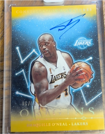 2024 Panini Origins Constellation Signatures Shaquille O'Neal Lakers — front