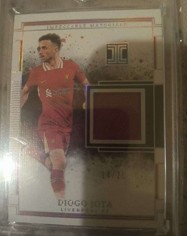 2023-24 Panini Impeccable #14/25 Diogo Jota Impeccable Materials — front