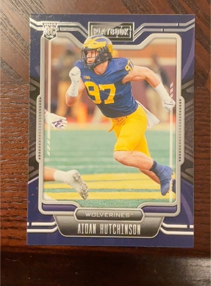 2022 Panini Chronicles Draft Picks Playbook #16 Aidan Hutchinson — front