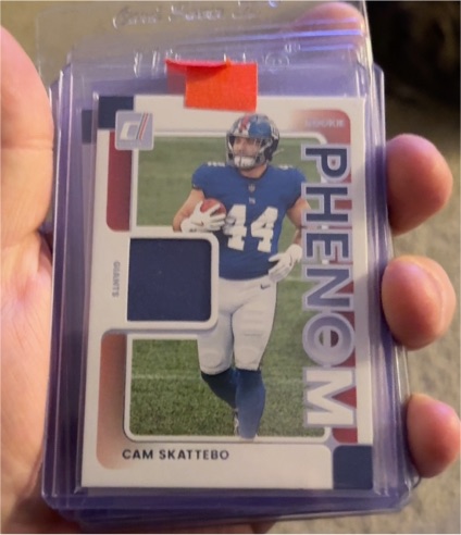 2025 Donruss Rookie Phenom Jerseys #RPJ-CSO Cam Skattebo — front