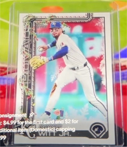 2025 Topps Holiday #H100 Bobby Witt Jr. — front
