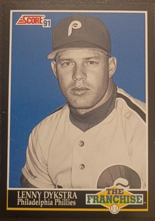 1991 Score #867 Lenny Dykstra Philadelphia Phillies — front