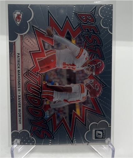 2025 Panini Donruss Optic #1 Patrick Mahomes II Xavier Worthy — front