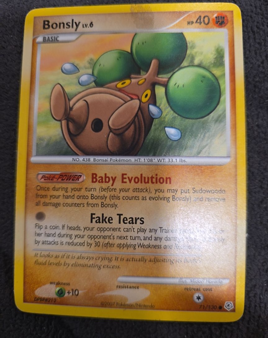 2007 Pokémon Diamond and Pearl #71 Bonsly — front