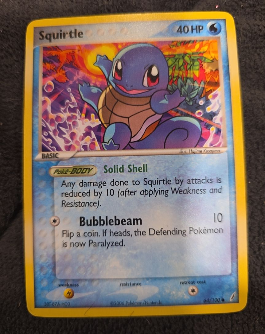 2006 Pokemon EX Crystal Guardians #64 Squirtle — front