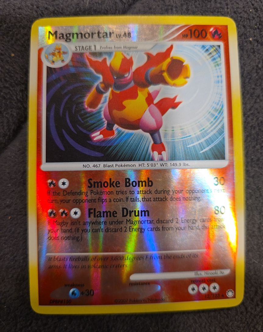 2007 Pokémon Mysterious Treasures #12 Magmortar — front