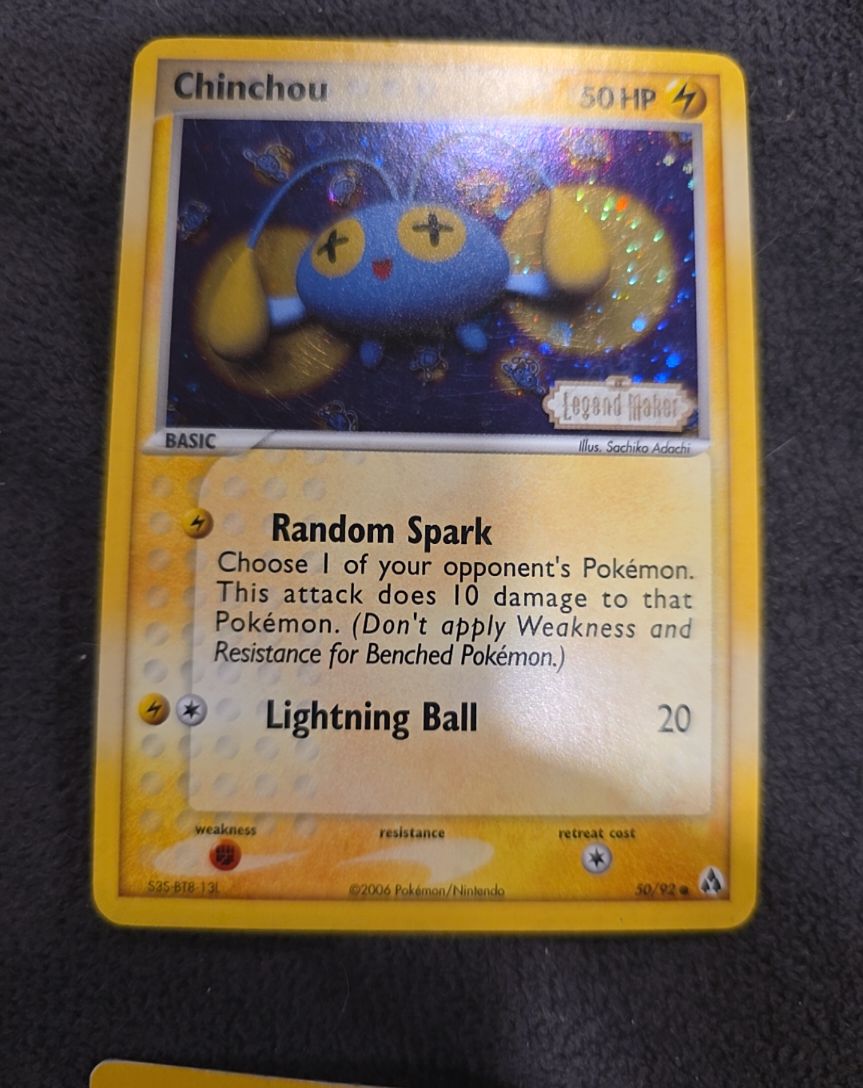 2006 Pokemon EX Legend Maker #50 Chinchou — front