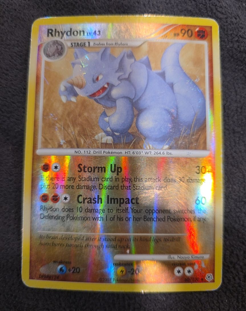 2007 Pokémon Diamond & Pearl #60 Rhydon — front