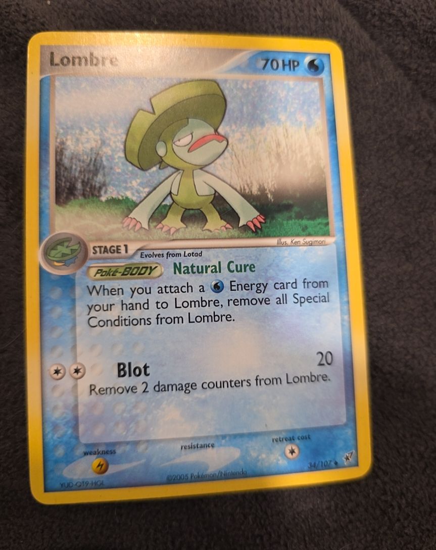 2005 Pokémon #34 Lombre — front