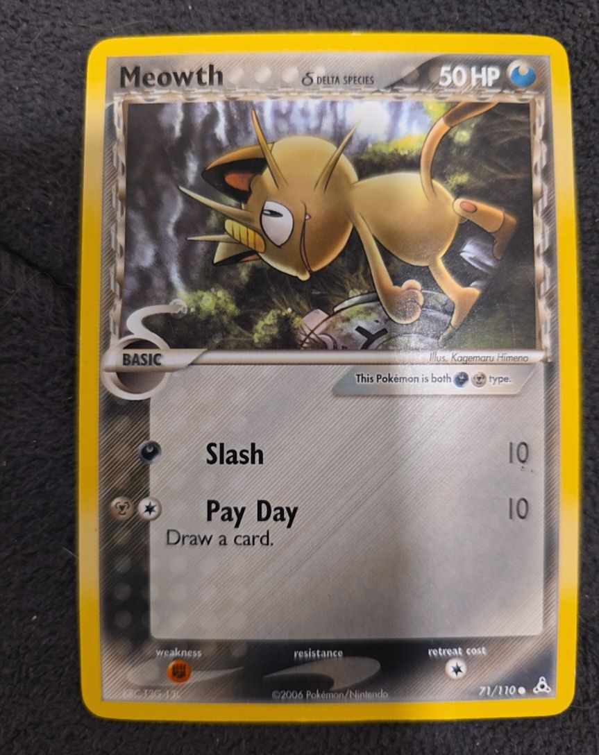 2006 Pokemon Holon Phantoms #71 Meowth (Delta Species) — front