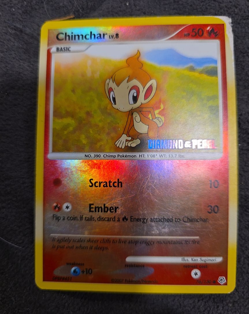 2007 Pokémon Diamond & Pearl #76 Chimchar — front