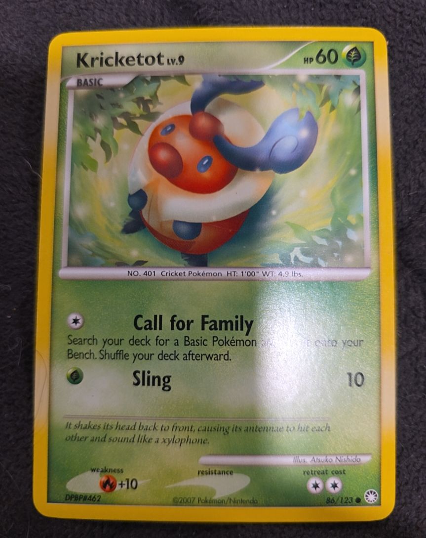 2007 Mysterious Treasures #86 Kricketot — front