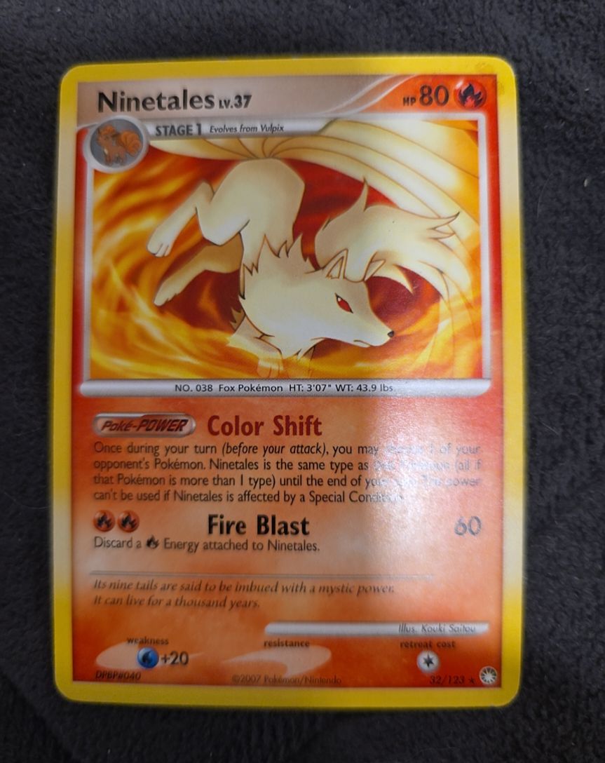 2007 Pokémon Mysterious Treasures #32 Ninetales — front