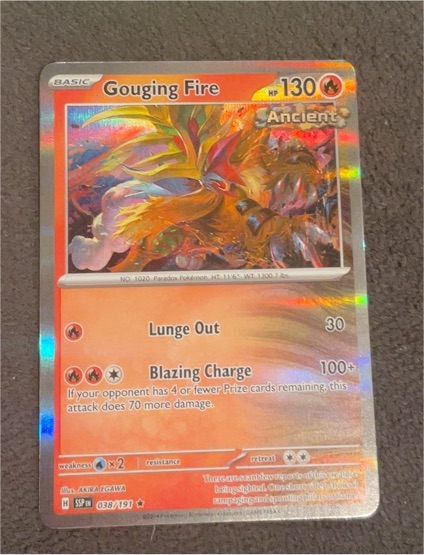 2024 Pokémon SV08: Surging Sparks #038 Gouging Fire — front