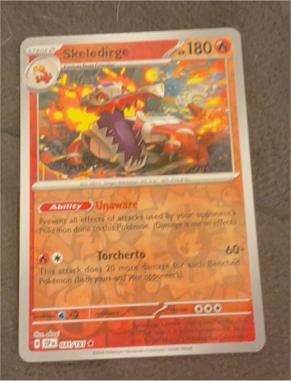 2024 Pokémon SV08: Surging Sparks #031 Skeledirge — front