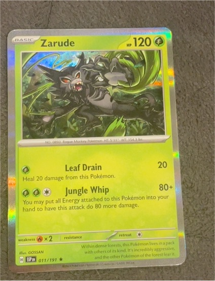 2024 Pokémon TCG Surging Sparks #011 Zarude — front