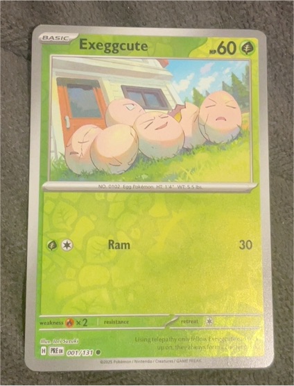 2025 Pokémon Prismatic Evolutions #001 Exeggcute — front