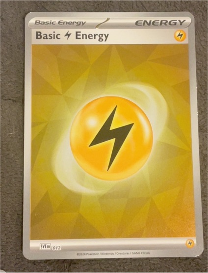 2024 Pokémon SVE 012 Basic Lightning Energy — front