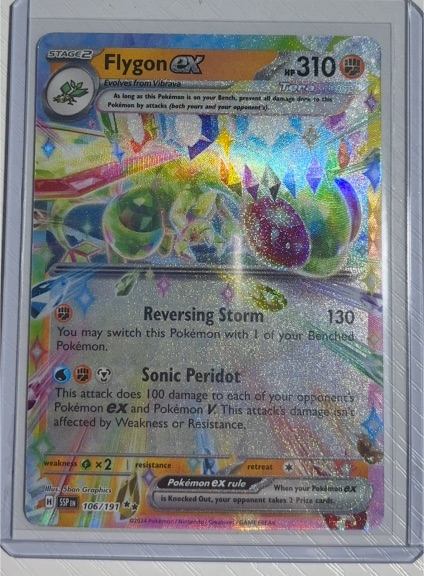 2024 Pokémon SV08: Surging Sparks #106 Flygon ex — front