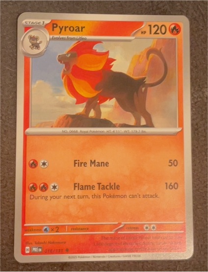 2025 Pokémon SV: Prismatic Evolutions #016 Pyroar — front