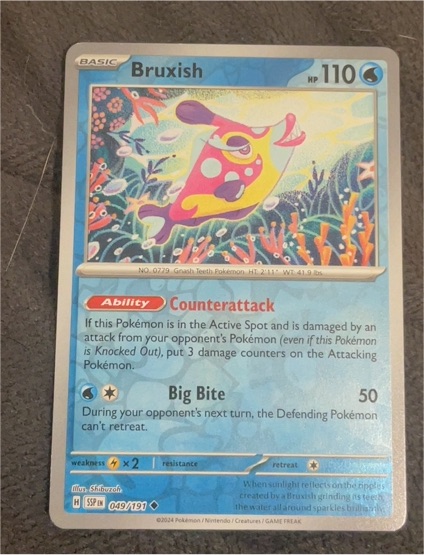 2024 Pokemon Surging Sparks #049 Bruxish — front