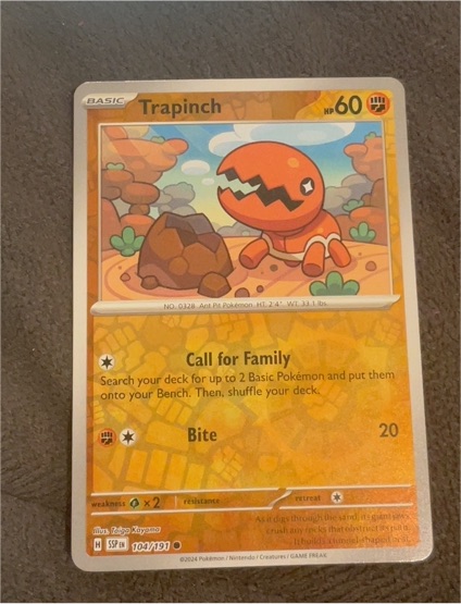 2024 Pokemon #104 Trapinch Surging Sparks — front