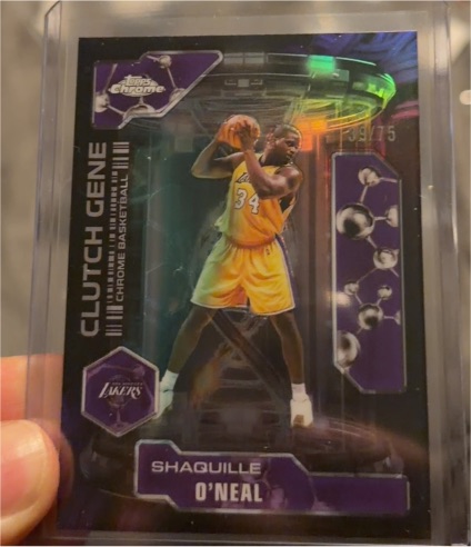 2025-26 Topps Chrome #CG-27 Shaquille O'Neal Clutch Gene Purple Refractor — front