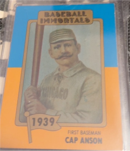1980 SSPC Baseball Immortals #17 Cap Anson — front