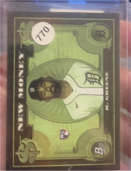 2023 Bowman Platinum #NM-8 Riley Greene New Money RC — front