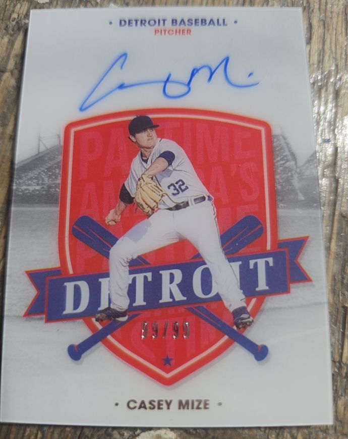 2021 Panini Chronicles America's Pastime Autographs #AP-CM Casey Mize — front