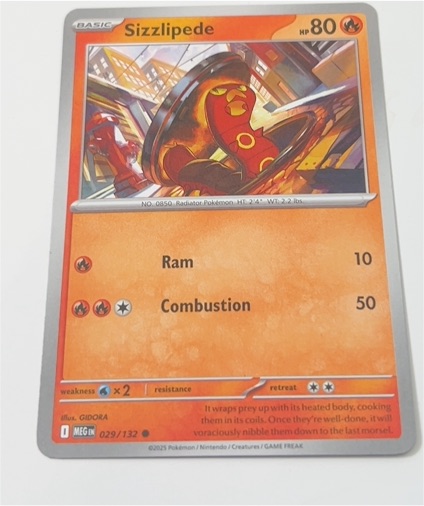 2025 Pokemon Mega Evolution #029 Sizzlipede — front