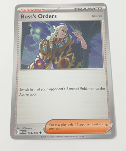 2025 Pokémon Mega Evolution #114 Boss's Orders Ghetsis — front