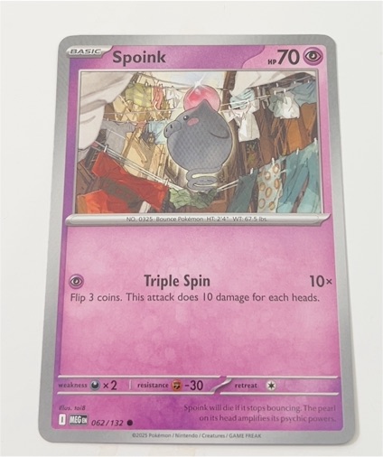 2025 Pokemon ME01: Mega Evolution #062 Spoink — front