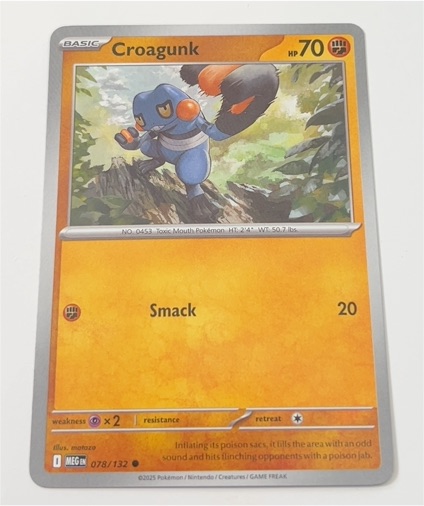 2025 Pokémon Mega Evolution #078 Croagunk — front