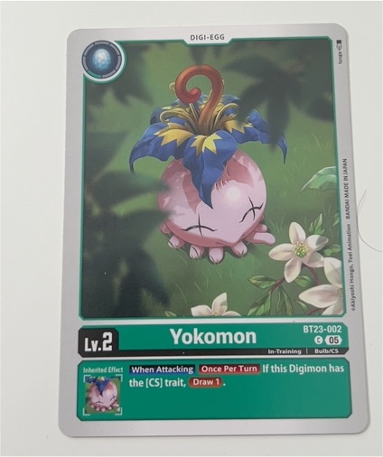 Digimon Card Game BT23-002 Yokomon — front