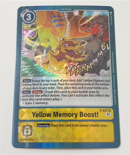 2020 Digimon TCG Yellow Memory Boost! P-037 — front
