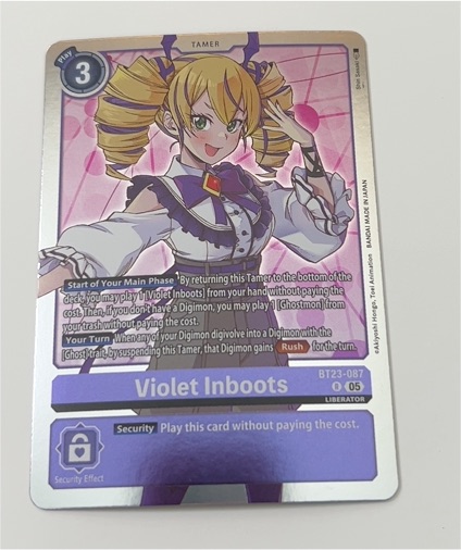 Digimon Card Game BT23-087 Violet Inboots — front