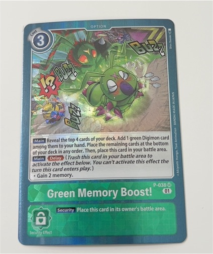 Digimon Green Memory Boost! P-038 SR — front