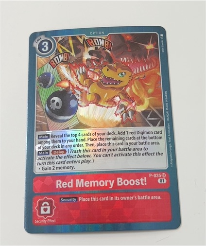 Digimon TCG Promo P-035 Red Memory Boost! — front