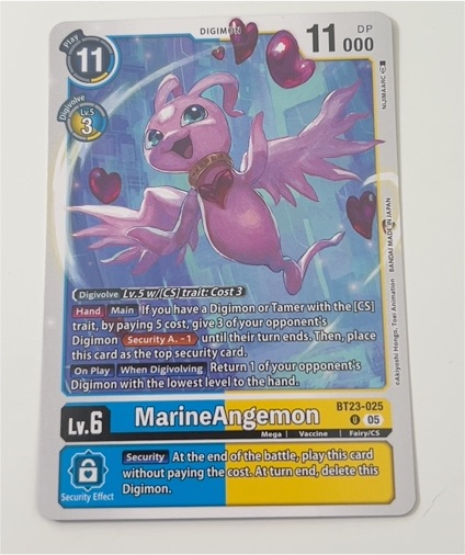 2023 Digimon Card Game BT23-025 MarineAngemon — front
