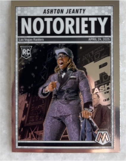 2025 Panini Mosaic #18 Ashton Jeanty Notoriety — front