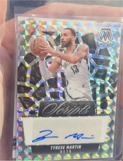 2024-25 Panini Mosaic Scripts #MS-TMB Tyrese Martin — front