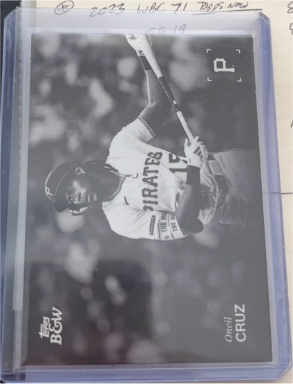 2025 Topps Black & White #036 Oneil Cruz — front