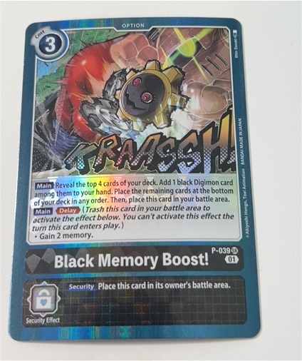 2020 Digimon Card Game Promo #P-039 Black Memory Boost! — front